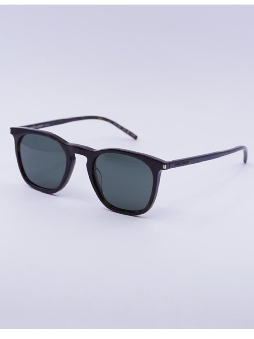 Saint Laurent SL623 002 Sunglasses Havana Round Frame, Grey Lenses